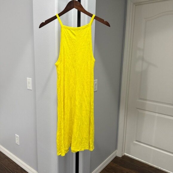ATM Anthony Thomas Tank Cotton Baby Tee Dress Chartreuse Sz Medium Bright Yellow - Picture 6 of 7